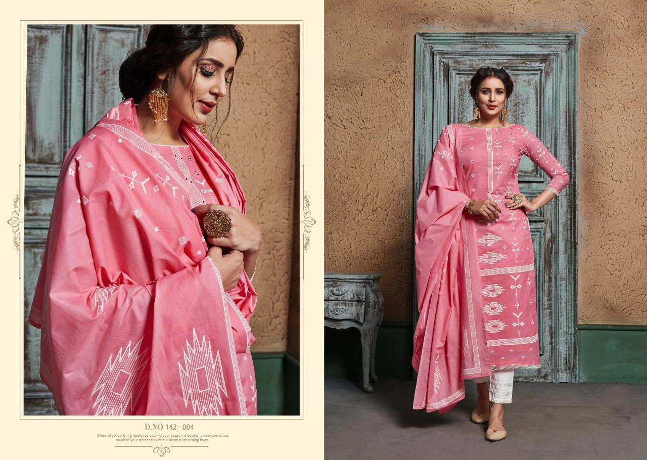Sargam prints aarzu vol 3 block printed cotton dress Material collection