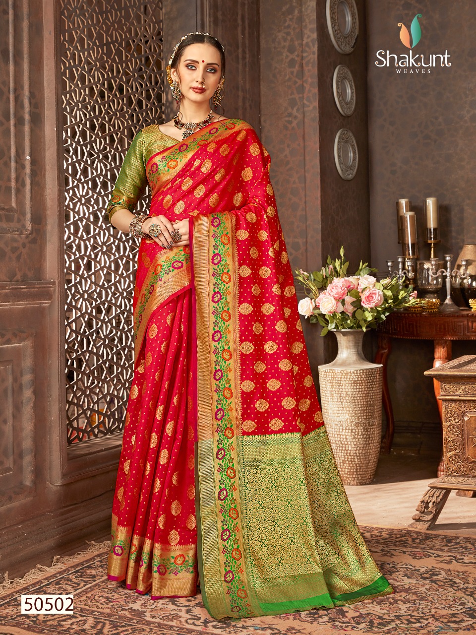 Shakunt weaves ayushmati attractive designer sarees collection