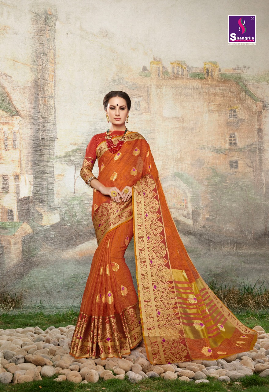 Shangrila vanshika cotton fancy Exclusive sarees collection