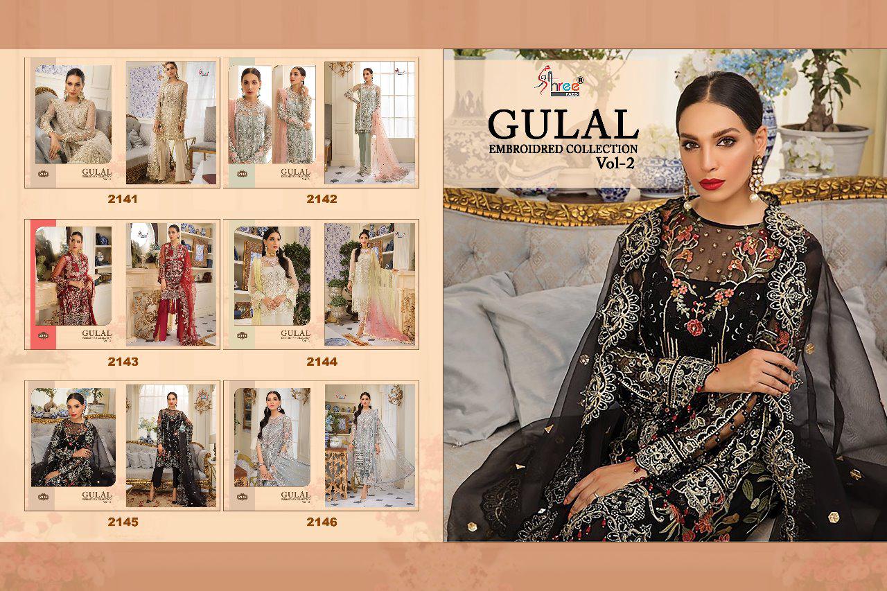 Shree fab gulal vol 2 heavy embroidered pakistani dress Material collection
