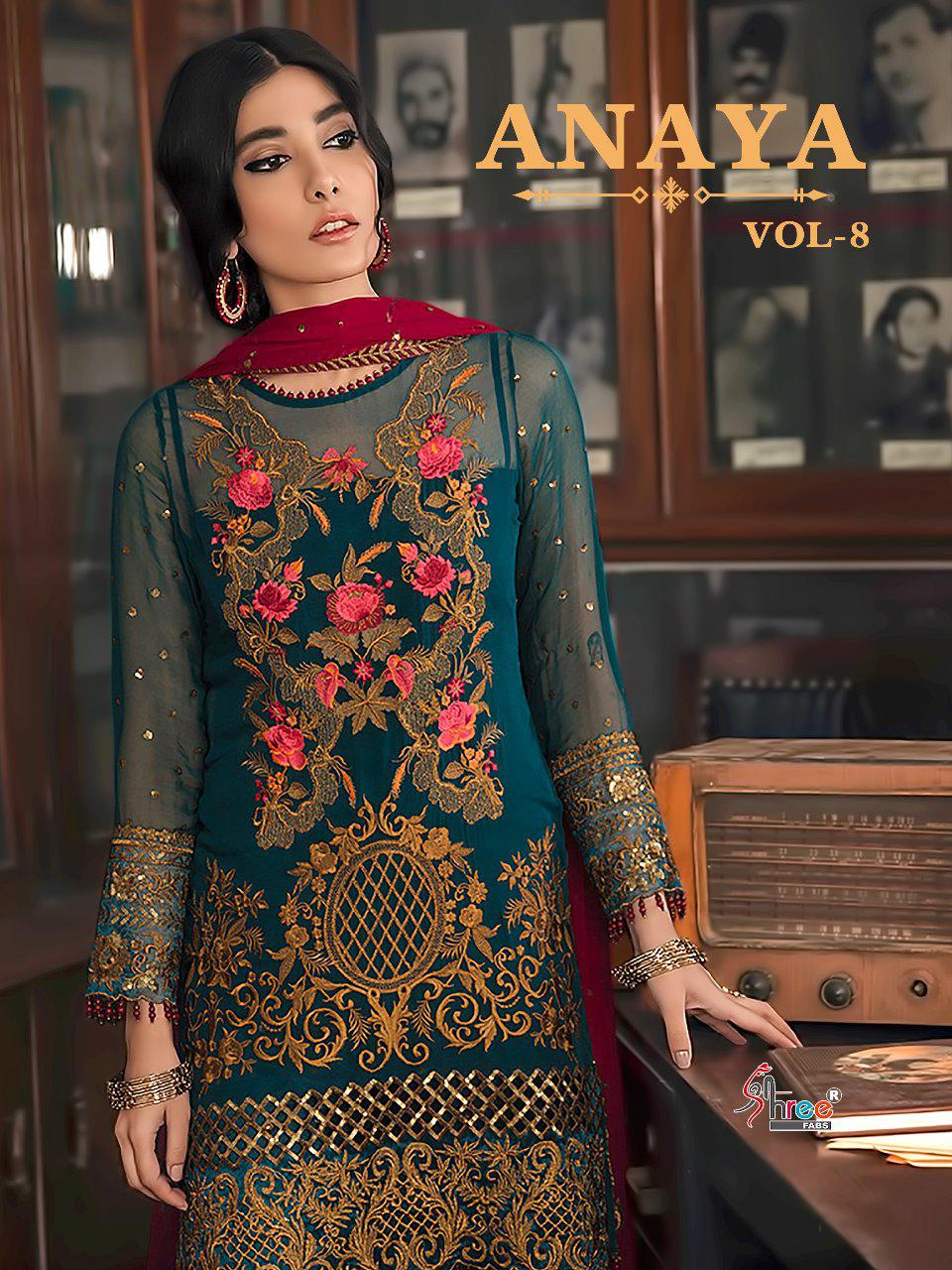 Shree fabs anaya vol 8 heavy embroidered pakistani salwar kameez collection