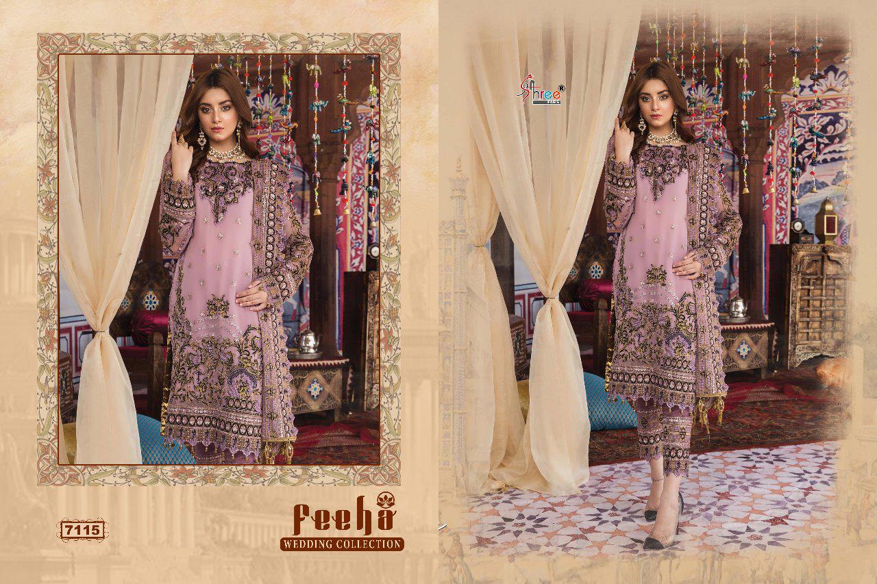 Shree fabs feeha wedding collection pakistani dress Material georgette suits