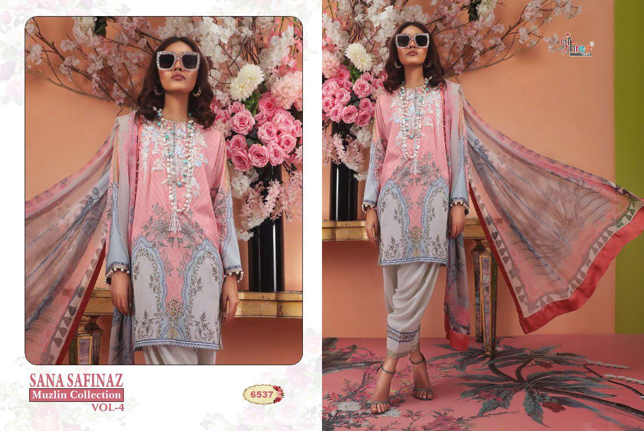 Shree fabs sana safinaz muslin vol 4 karachi printed cotton suits collection