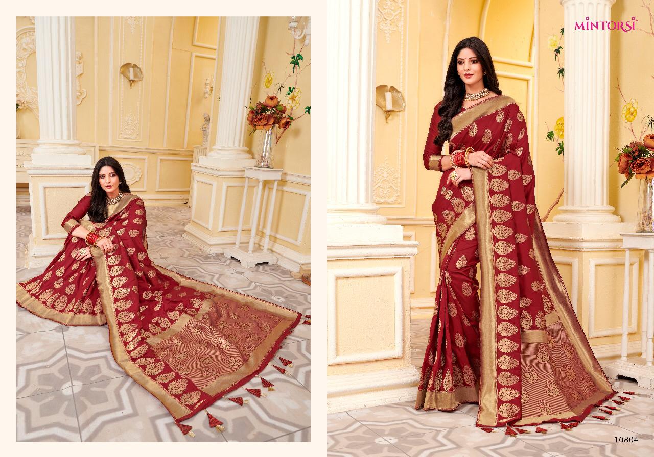 Varsiddhi mintorsi glamour traditional banarasi silk sarees at wholesale rate