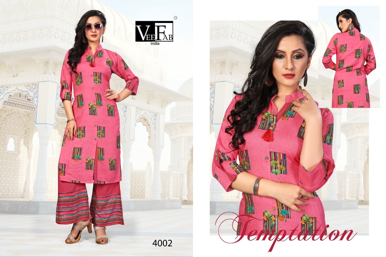 Vee fab jelly belly kurti with plazzo wear collection