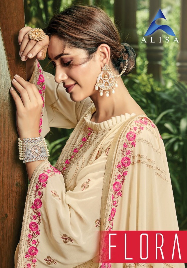 Alisa Flora exclusive collection of rich colors Salwar suit