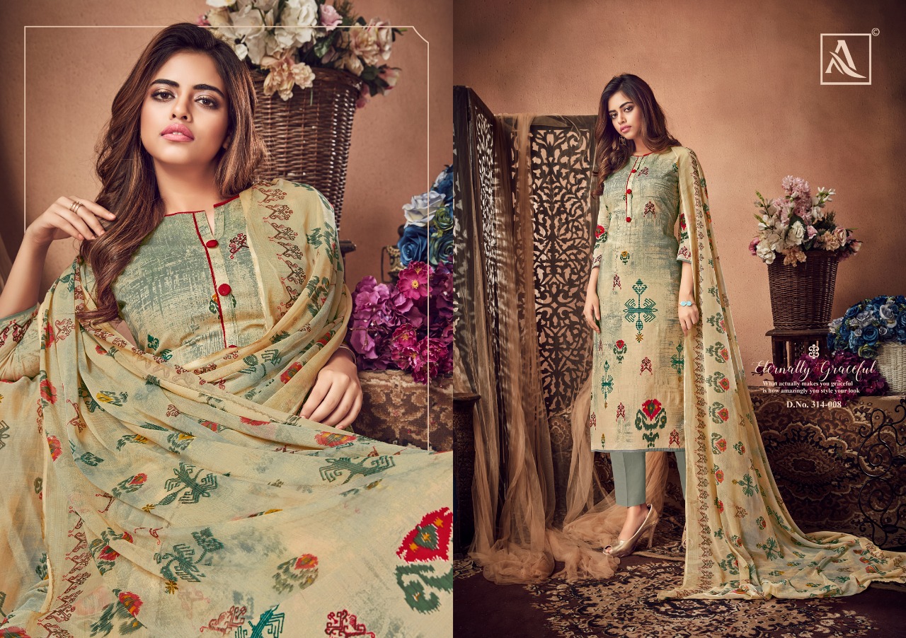 Alok suits gulzar vol 3 cambric cotton printed salwar suits exporter