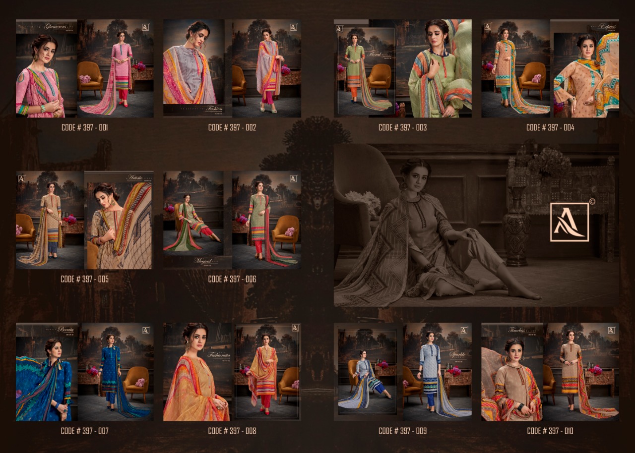 Alok suits satrangi vol 3 digital printed cotton suits wholesaler