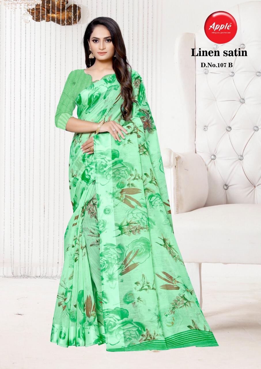 Apple linen satin exclusive collection of beautiful sarees