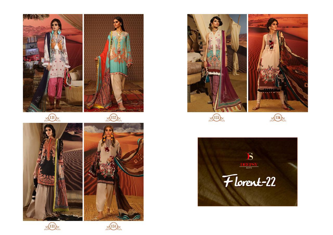 Deepsy suits florent 22 cotton embroidered salwar kameez collection