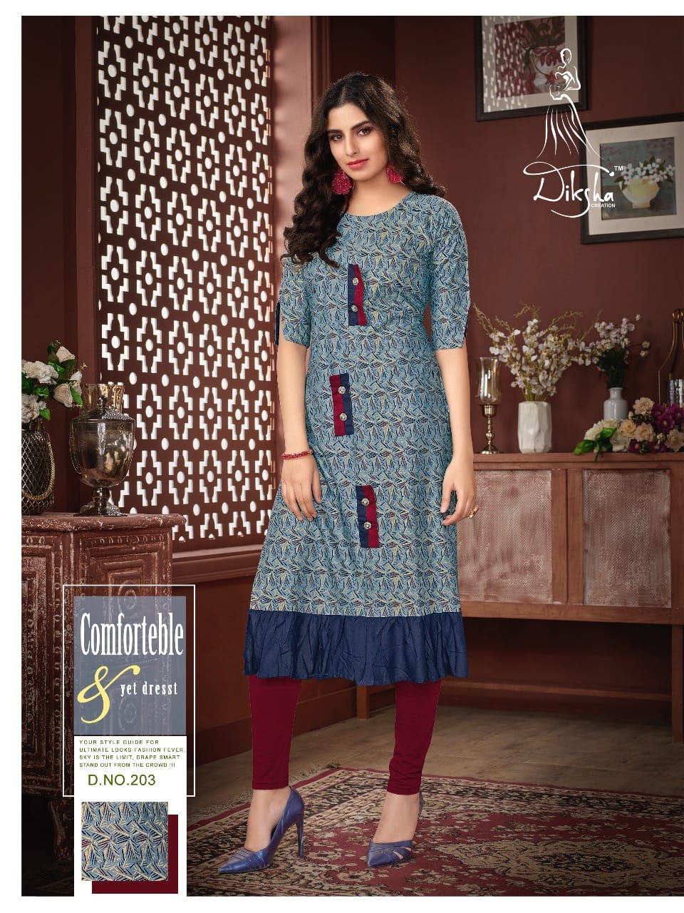Diksha fashion rich berry vol 2 rayon printed kurties collection dealer