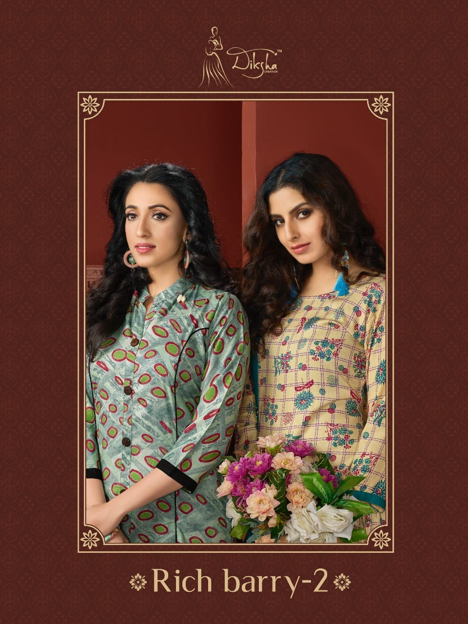 Diksha fashion rich berry vol 2 rayon printed kurties collection dealer