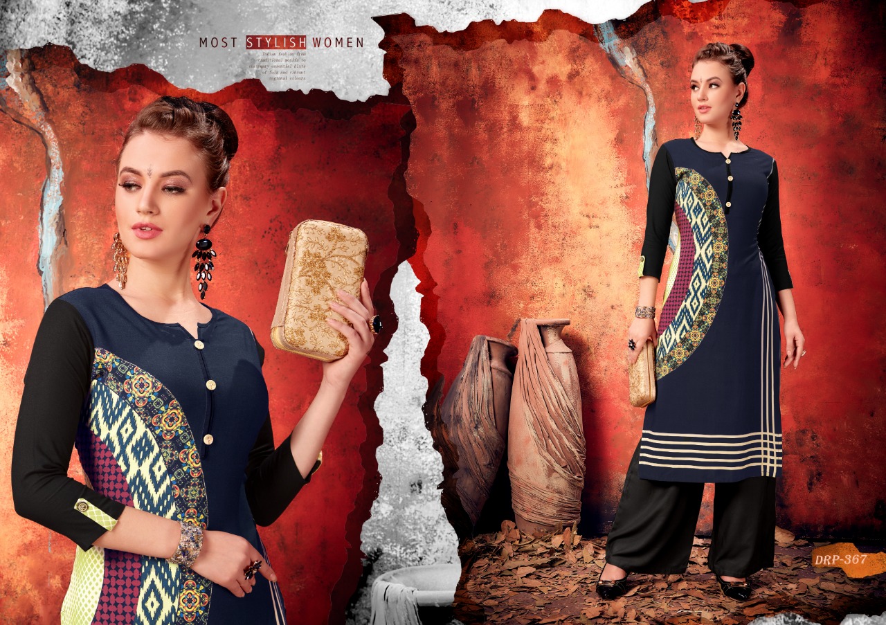Envy 9 Imperial vol 4 rayon kurties with plazzo at best price
