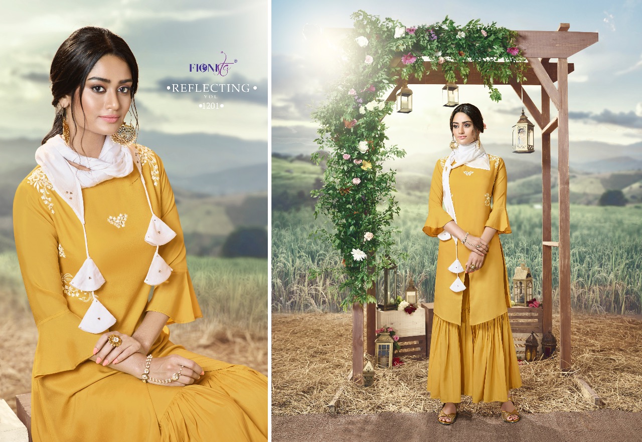Fionista gia exclusive collection of kurti with Gharara