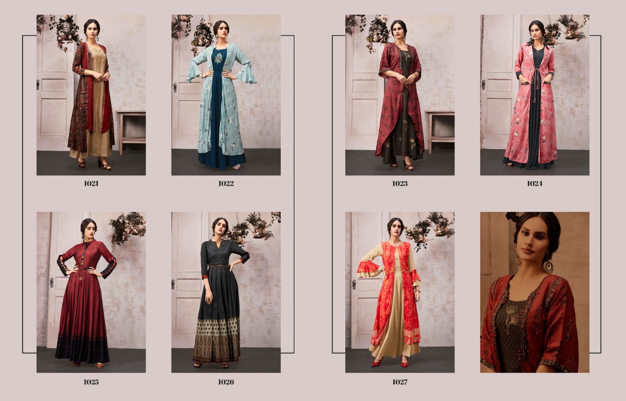 Kajree fashion anaya beautiful kurti with shrug collection