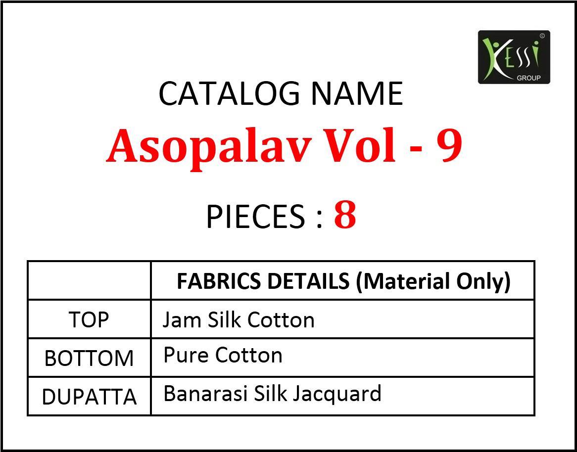 Kessi asopalav vol 9 cotton dress Material collection exporter