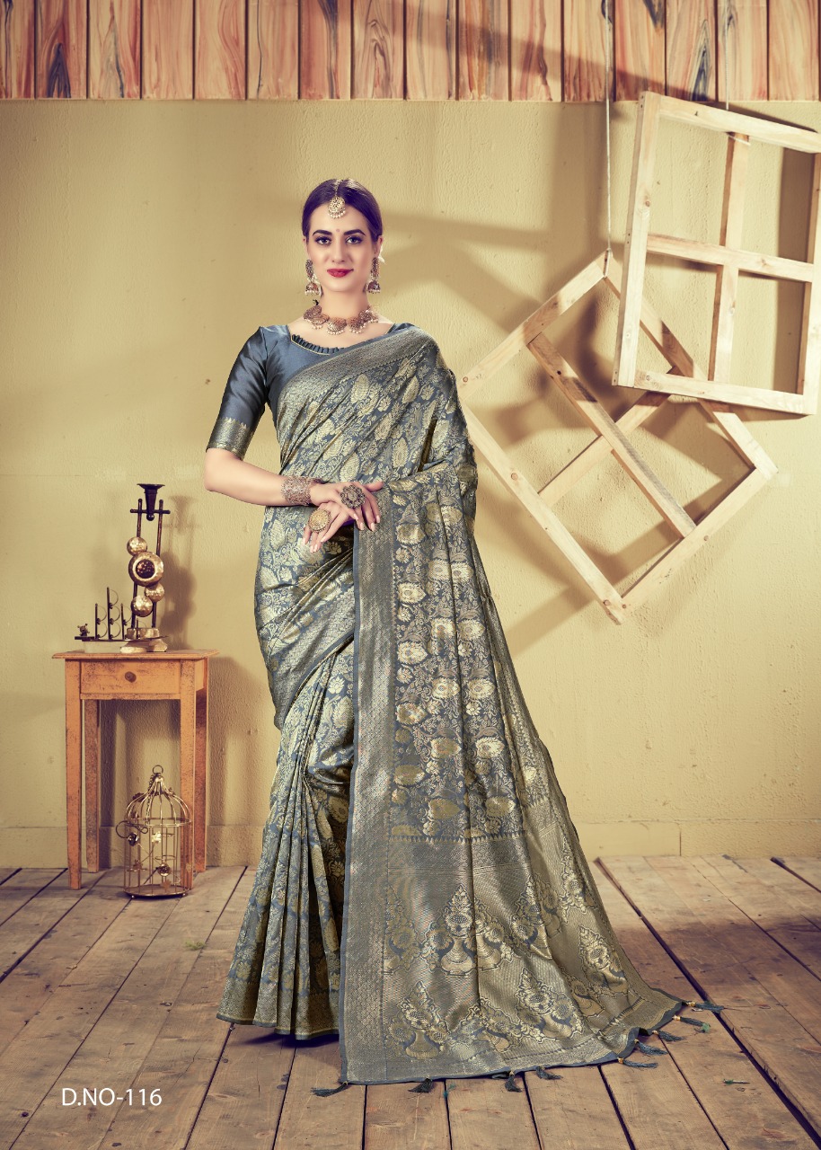 Kianaa saayara fancy party wear silk sarees exporter