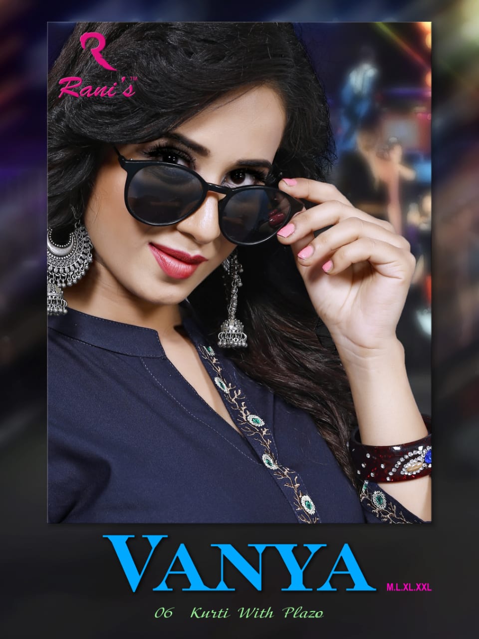 Rani’s vanya rayon embroidered Kurties with plazzo catalog