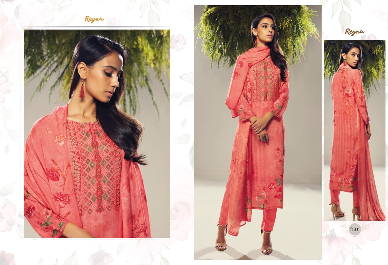 Reyna fabrics fern shine cotton printed salwar kameez collection