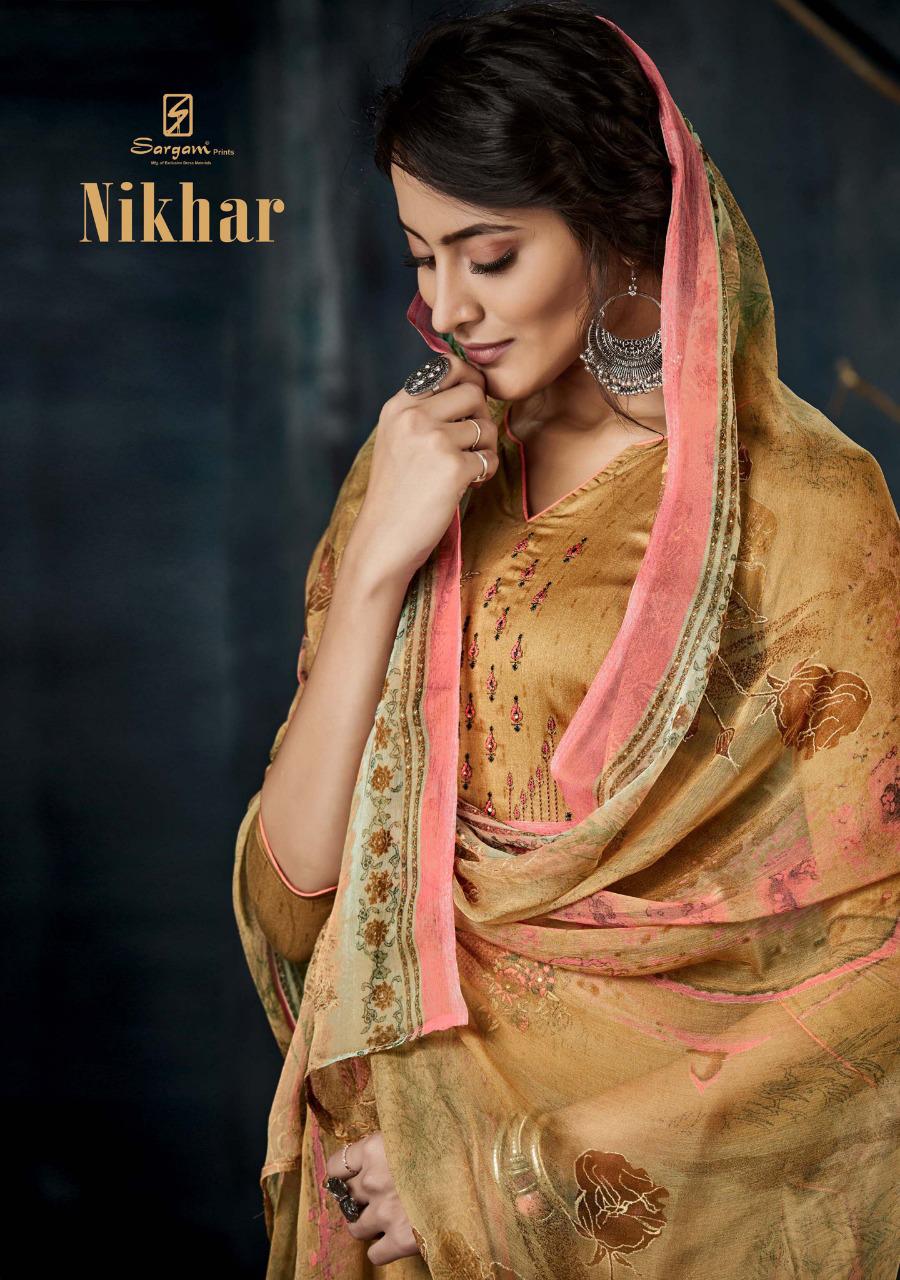 Sargam prints nikhar Exclusive collection of colorful Salwar suit