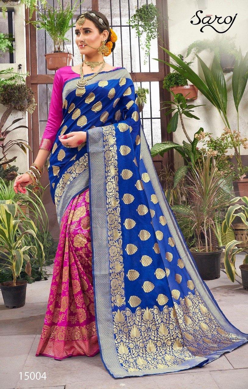 Saroj ayushmati banarasi silk festive wear sarees