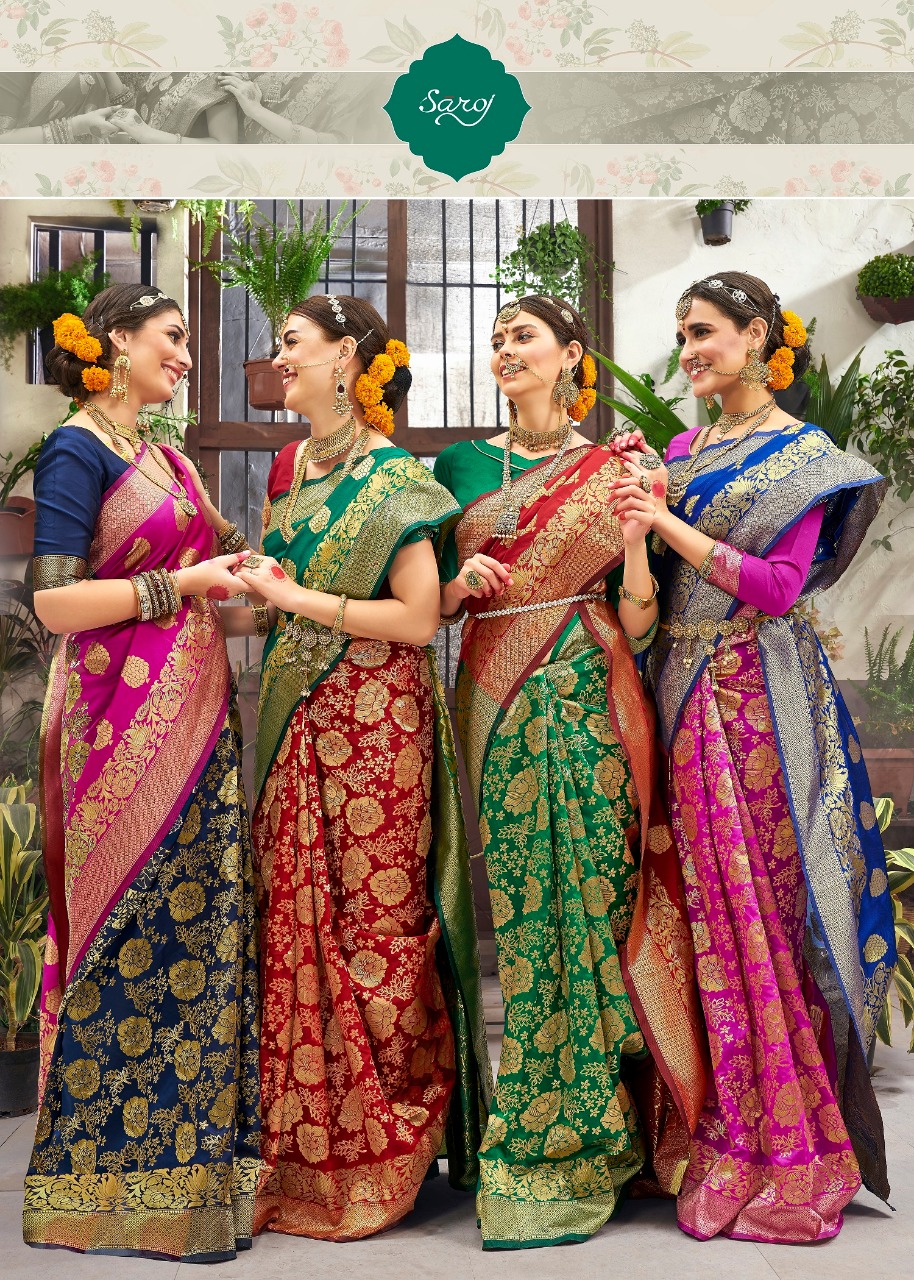 Saroj ayushmati banarasi silk festive wear sarees