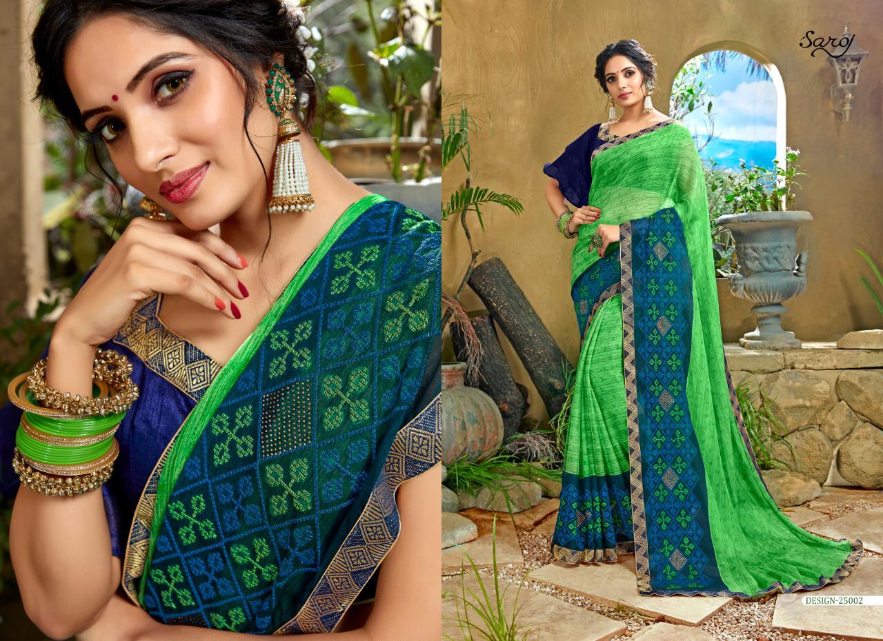 Saroj julie vol 5 embroidered chiffon Occasional wear sarees collection