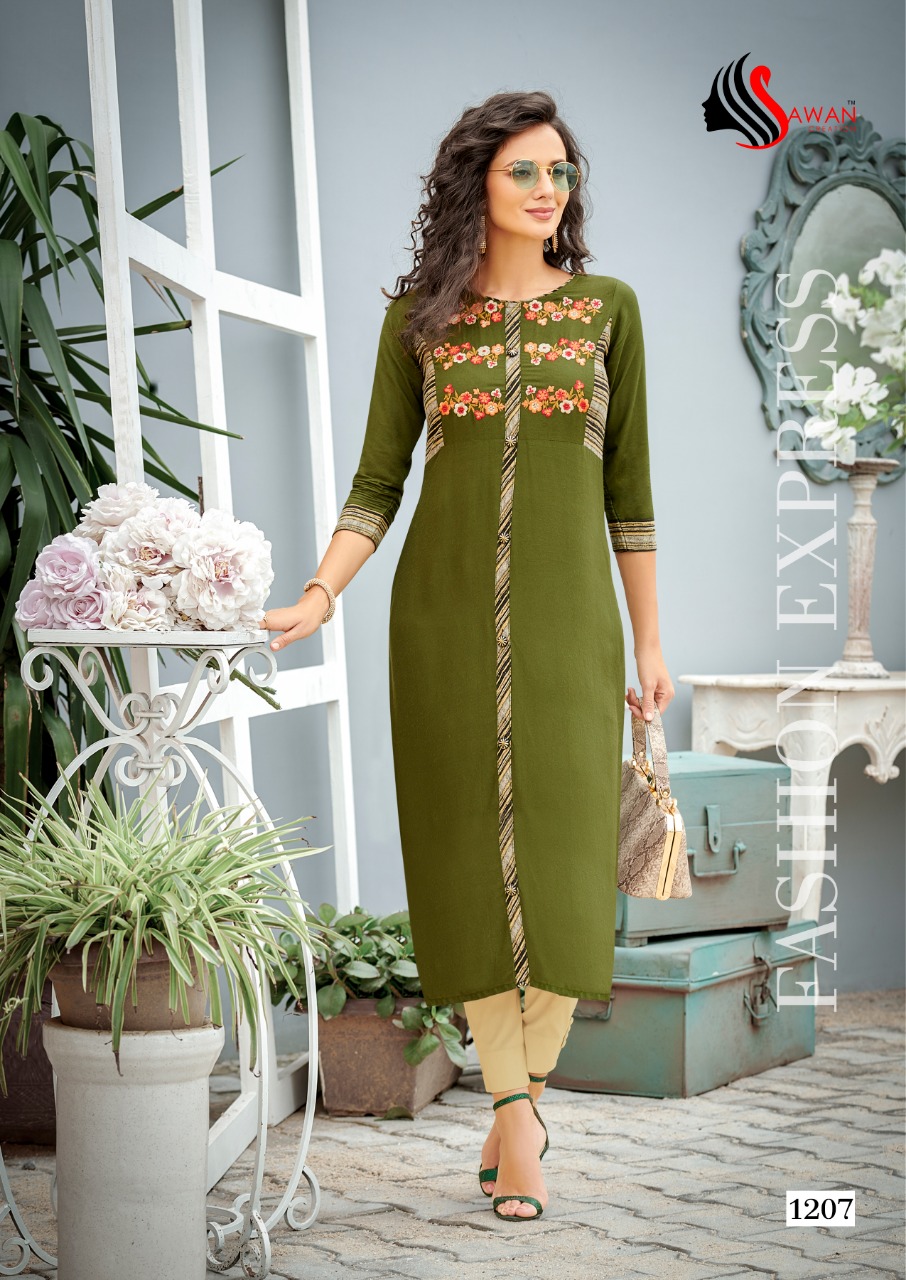 Sawan creation honey volume 12 embroidery work fancy collections of Kurties
