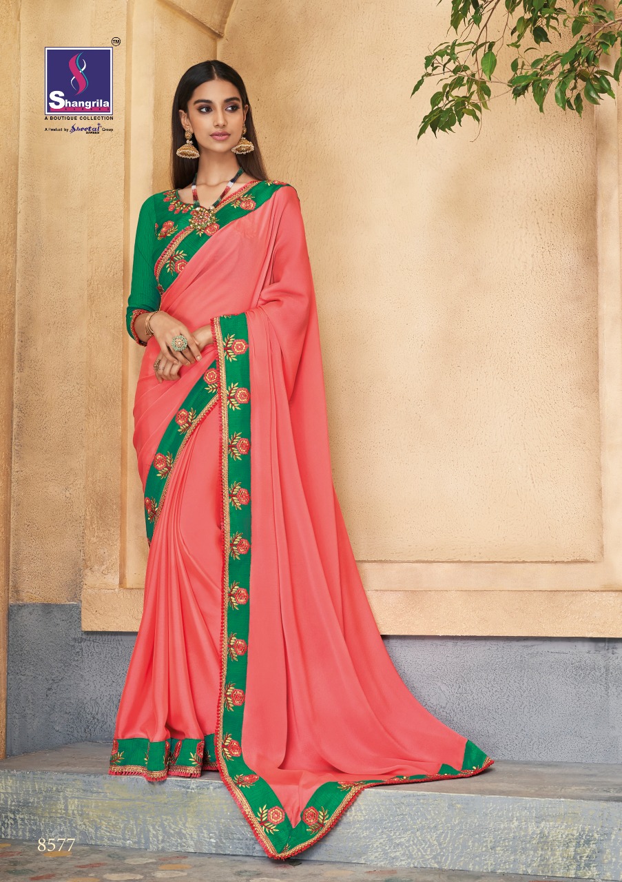 Shangrila Gulmarg heavy designer hand work colorful sarees