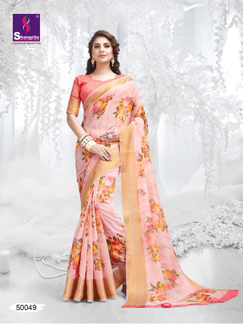 Shangrila Kadambari linen beautiful collection of colorful sarees