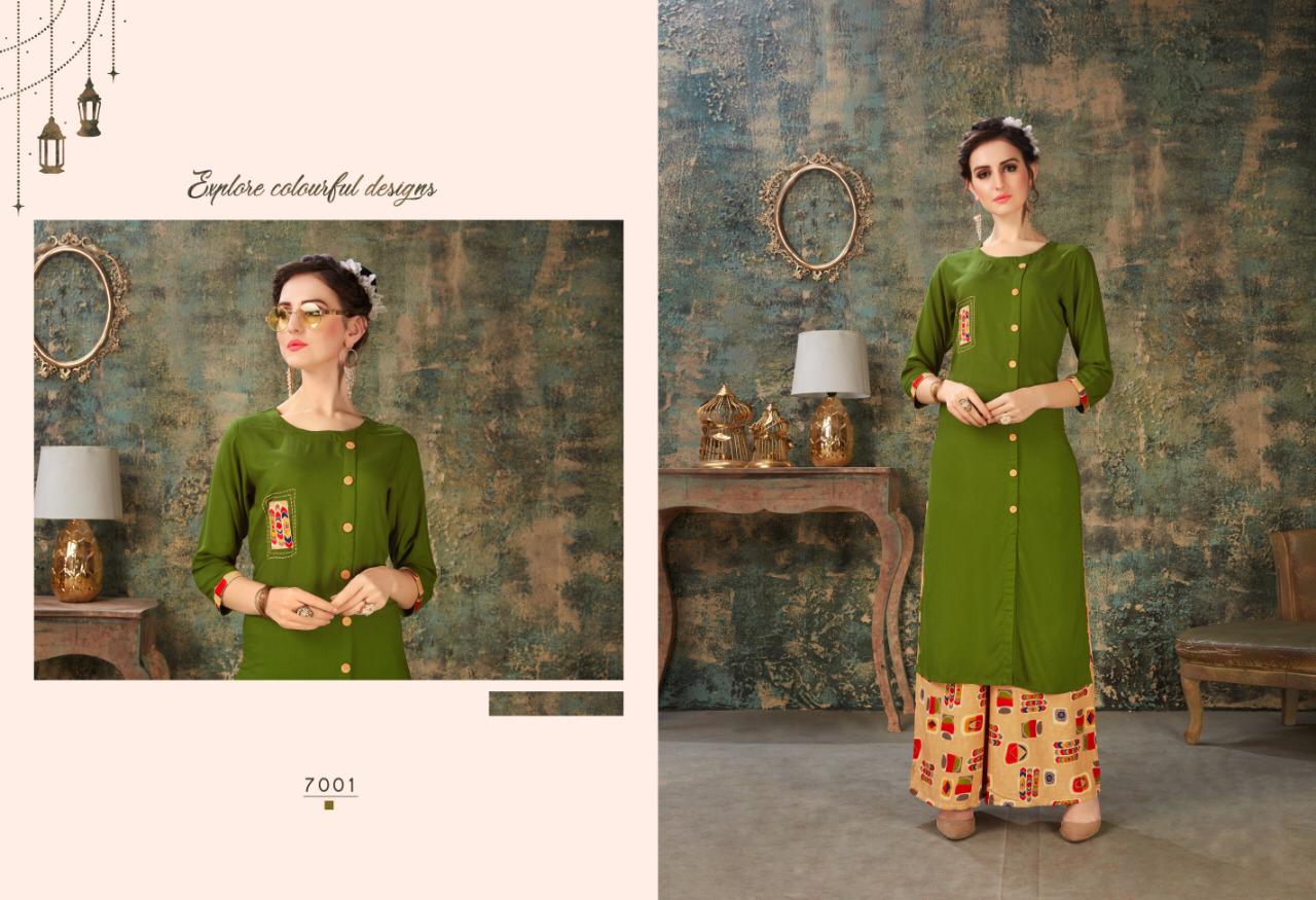 Sweety Fashion baleno vol 7 collection of fancy colorful kurti with plazzo