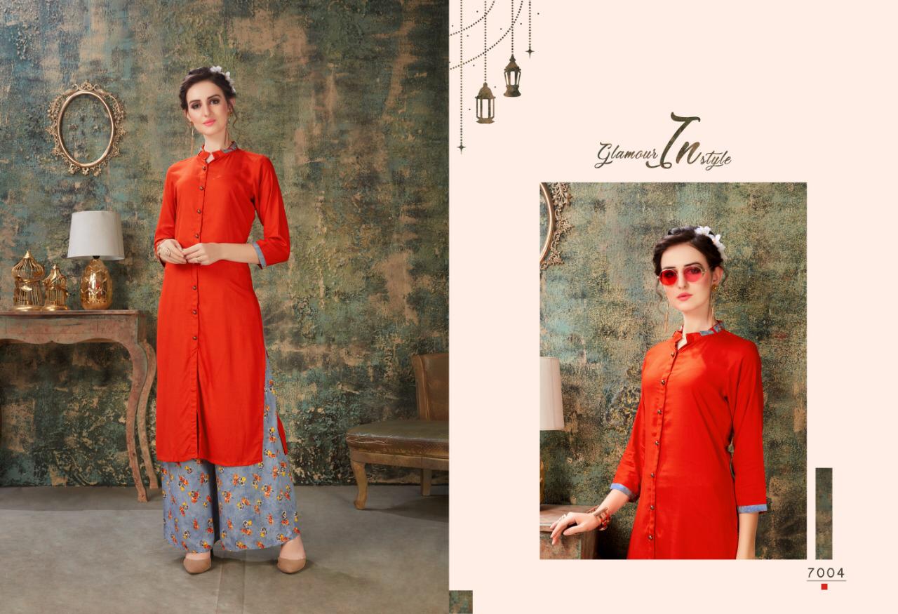Sweety Fashion baleno vol 7 collection of fancy colorful kurti with plazzo