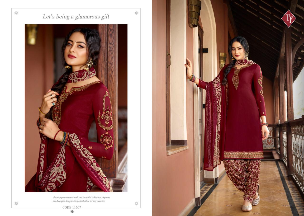 Tanishk fashion royal silk vol 6 crepe salwar suits exporter