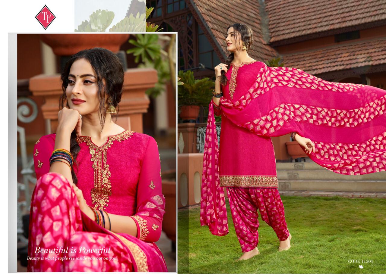 Tanishk fashion royal silk vol 6 crepe salwar suits exporter