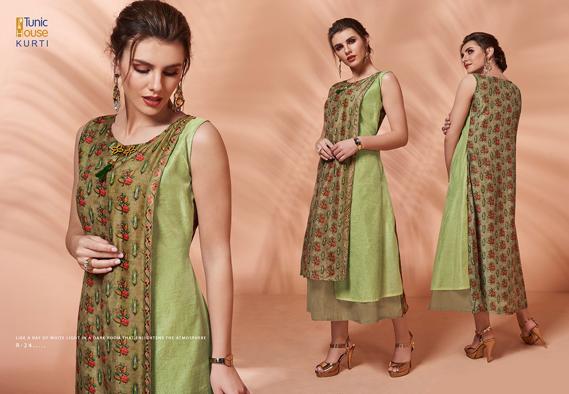 Tunic house rivaaz silk long flair anarkali gown collection