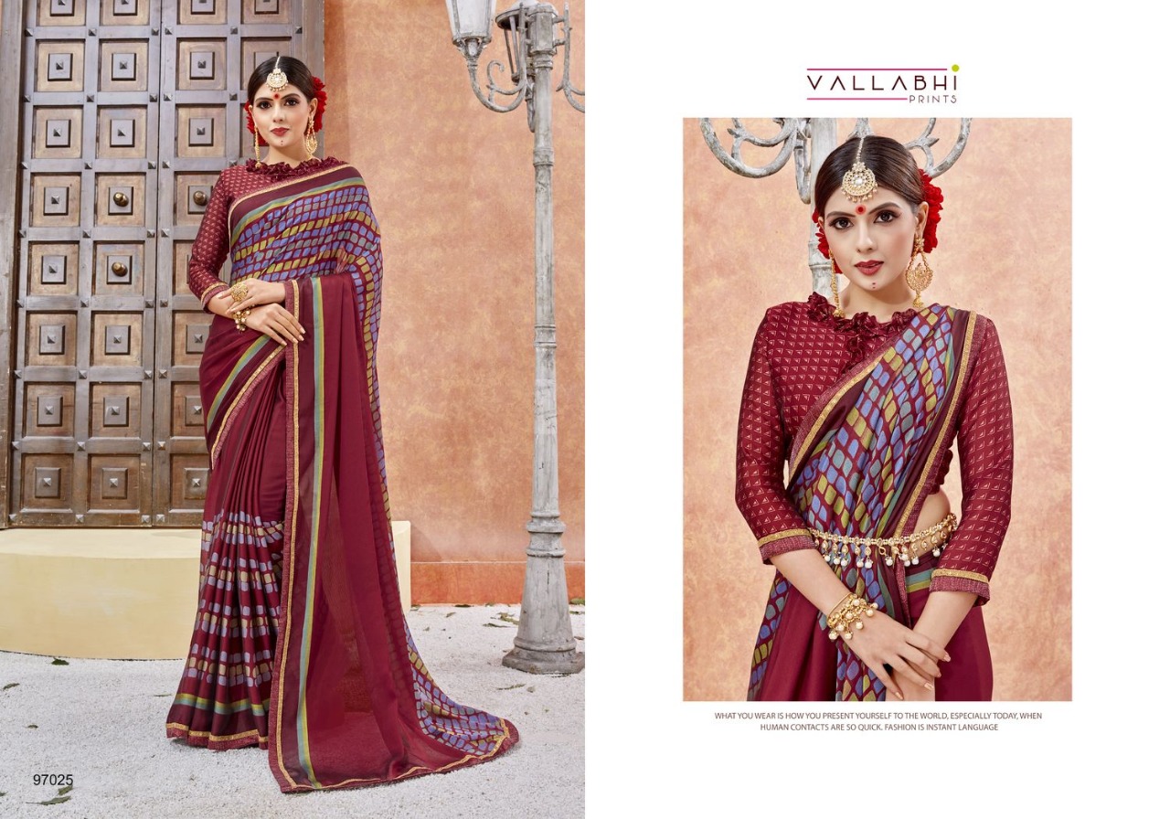 Vallabhi prints vidheya Beautiful fancy colorful saress