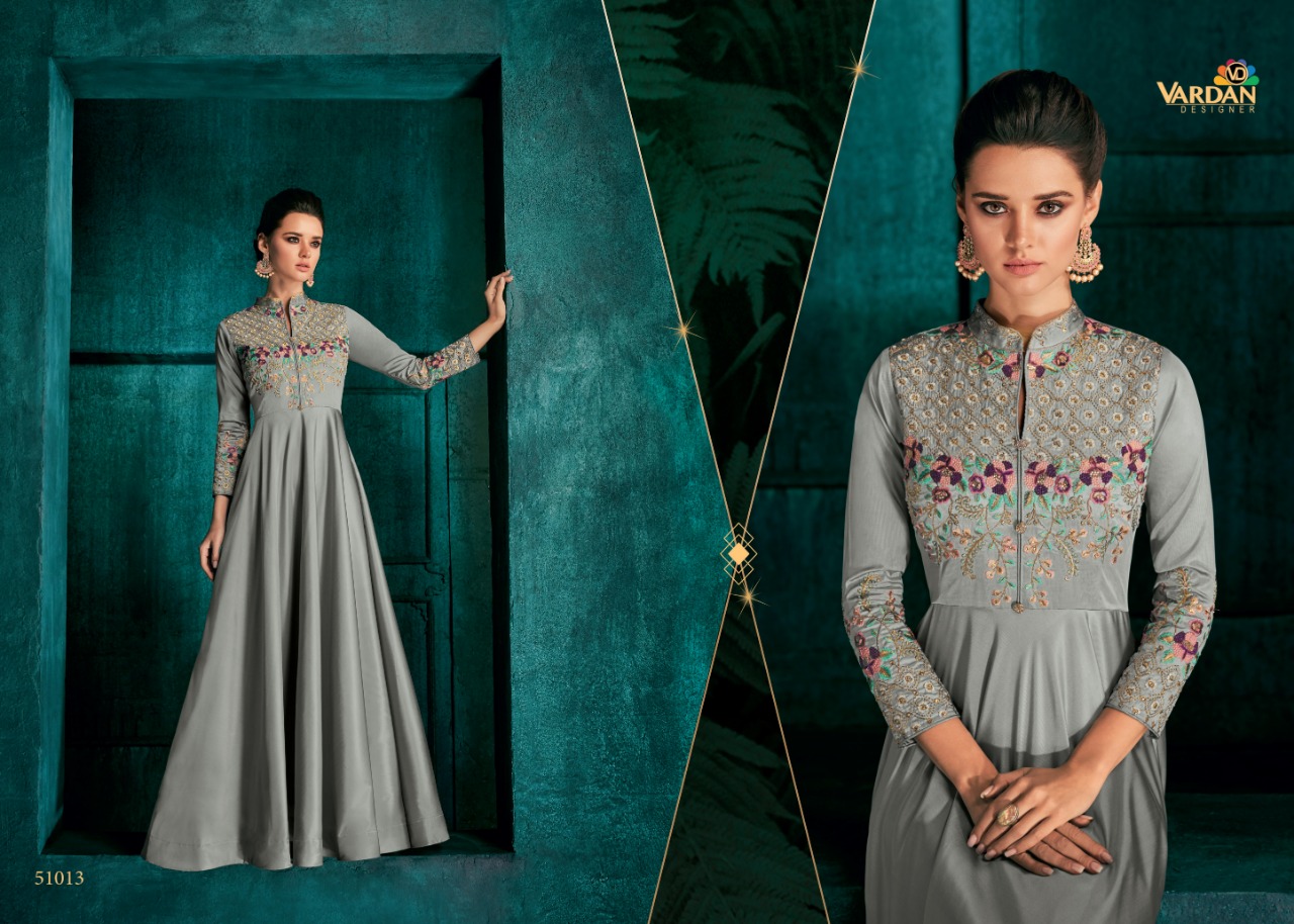 Vardan designer rozi vol 1 ethnic wear ready made gowns collection