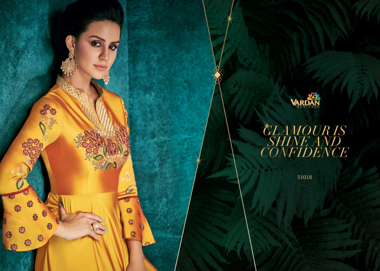 Vardan designer rozi vol 1 ethnic wear ready made gowns collection