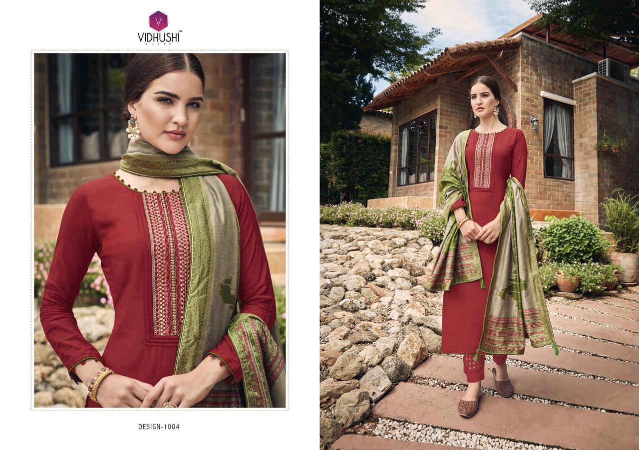 Vidhushi suits handweave embroidered salwar Suits fancy at wholesale price