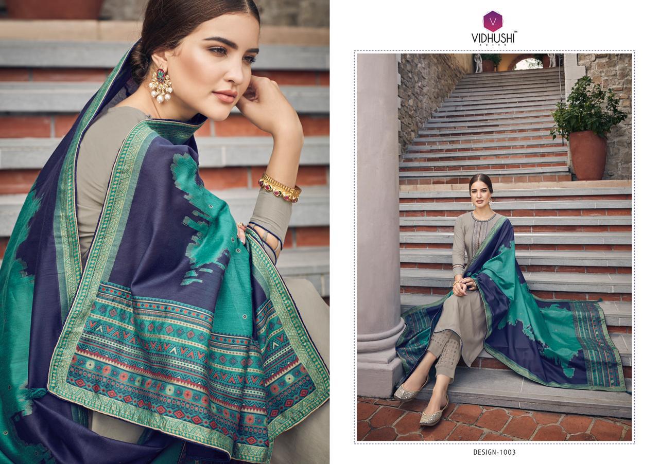 Vidhushi suits handweave embroidered salwar Suits fancy at wholesale price
