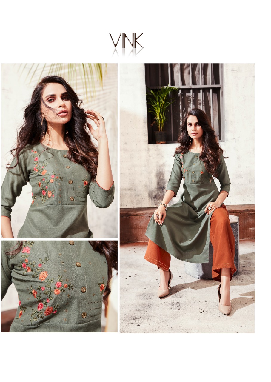 Vink rio nx fancy kurti with plazzo collection wholsaler
