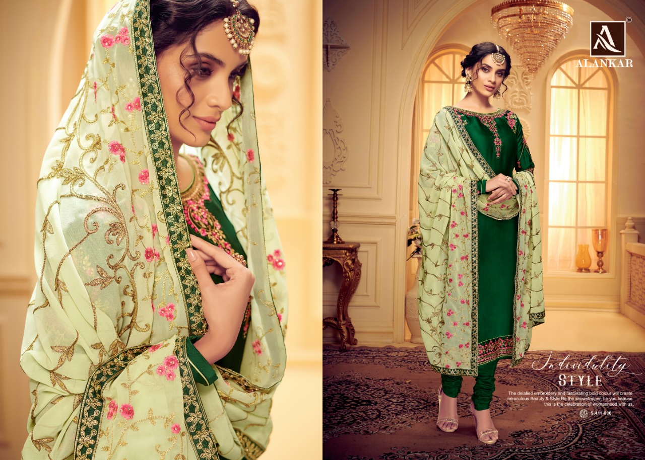 Alok suit Alankar premium embroidery collection of Salwar suits