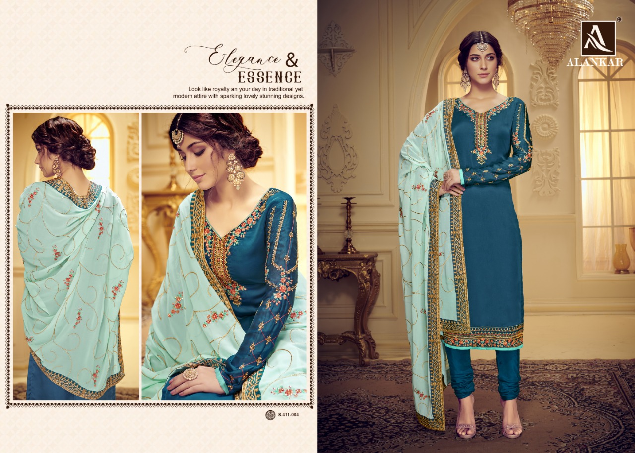 Alok suit Alankar premium embroidery collection of Salwar suits