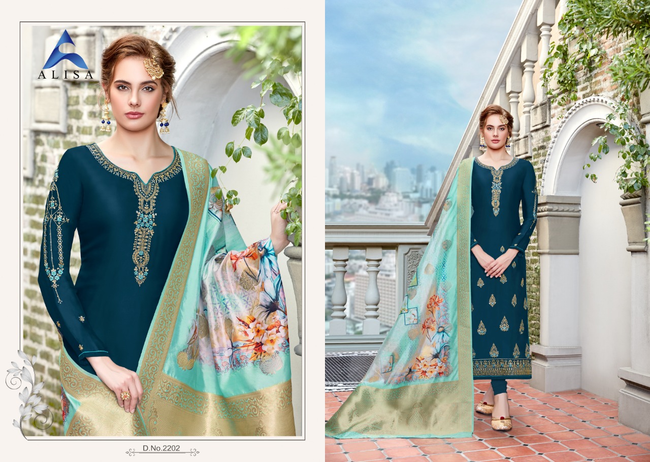 Alisa suhan Premium range collection of Salwar suit