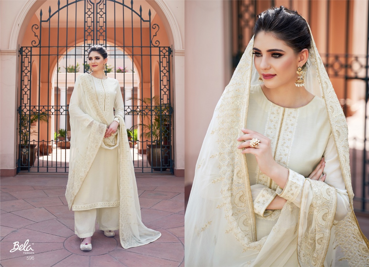 Bela fashion nazariya heavy embroidery work Salwar suit