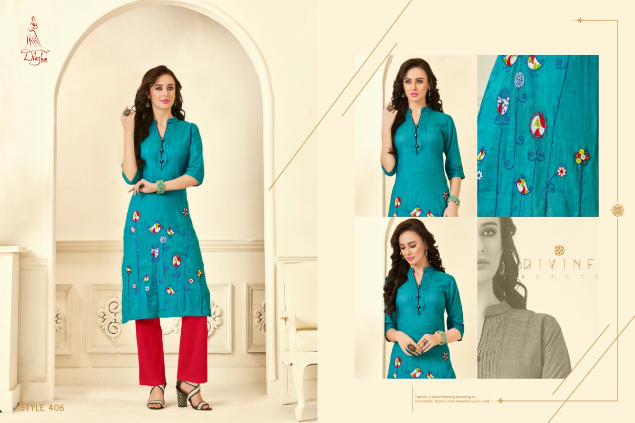 Diksha fashion maahi vol 4 silk rayon casual wear kurties exporter