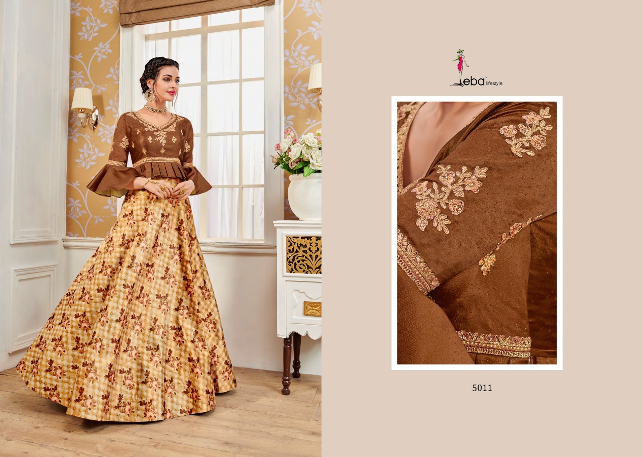 Eba lifestyle western vol 4 Occasional wear long flair gowns latest collection
