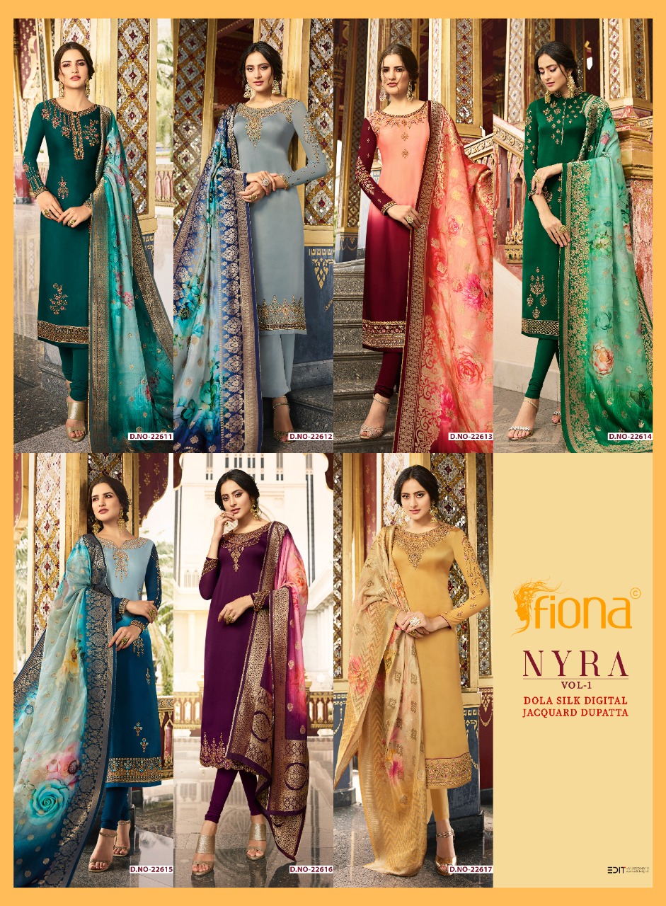 Fiona nyra vol 1 embroidered Beautiful party wear salwar kameez dealer