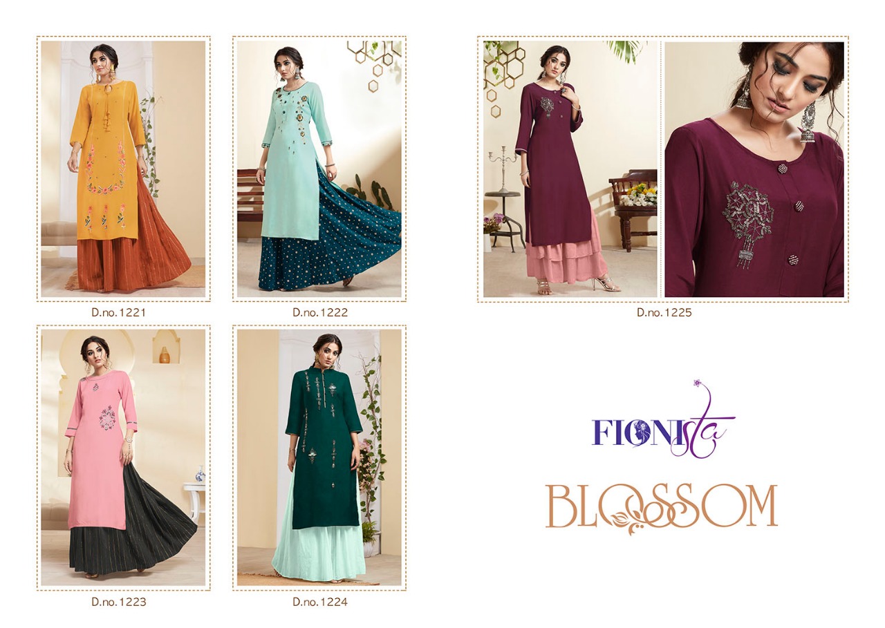 Fionista blossom kurti with skirt festive wear collection