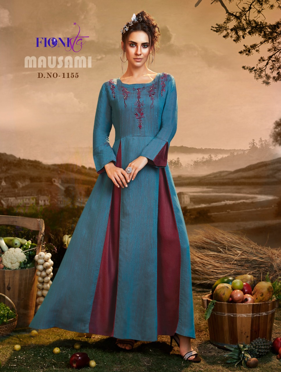 Fionista mausami long evening gown party wear collection